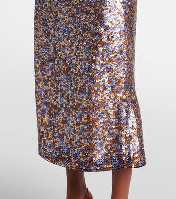 Midirock aus einem Wollgemisch mit Pailletten | Dries Van Noten