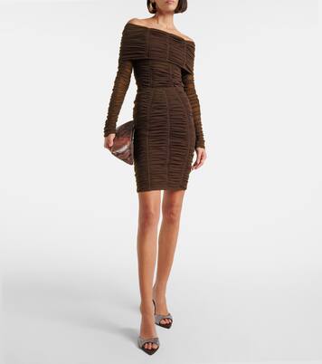 Ruched off-shoulder jersey top  | The Attico