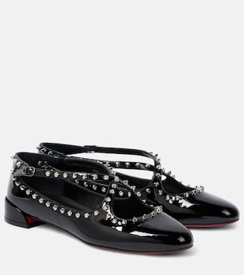 Pilouta Jane spiked patent leather ballet flats | Christian Louboutin