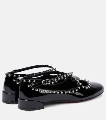 Pilouta Jane spiked patent leather ballet flats | Christian Louboutin