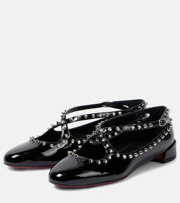 Pilouta Jane spiked patent leather ballet flats | Christian Louboutin