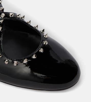 Pilouta Jane spiked patent leather ballet flats | Christian Louboutin