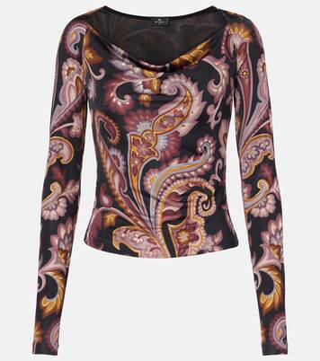 Crop top de jersey de paisley | Etro