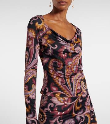 Crop top de jersey de paisley | Etro