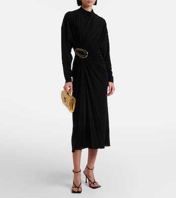 Pochette Andiamo Intrecciato en cuir métallisé | Bottega Veneta