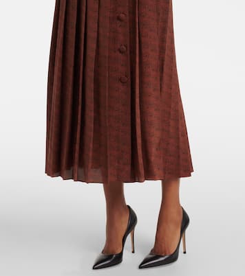 Bedrucktes Midikleid aus Seide | Alessandra Rich