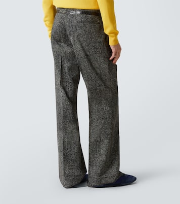 Pantalon ample en coton à carreaux | Prada
