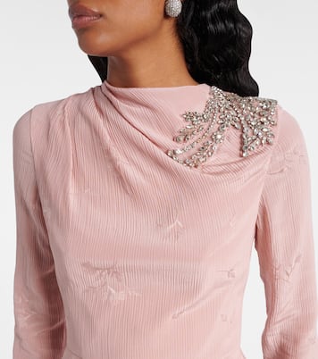 Midikleid aus Seide und Baumwolle | Erdem