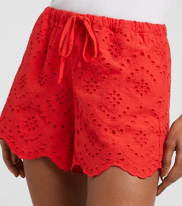 Broderie anglaise cotton shorts | Poupette St Barth