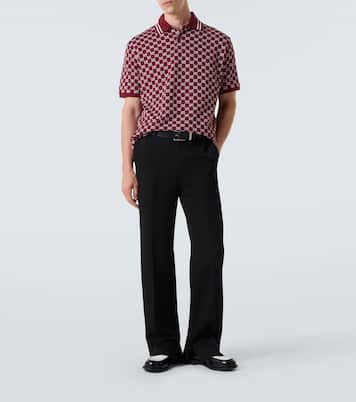 GG cotton piqué jacquard polo shirt | Gucci