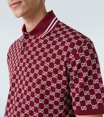 GG cotton piqué jacquard polo shirt | Gucci