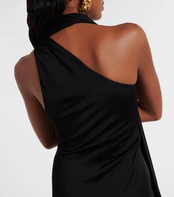 Scarf-detail one-shoulder jersey gown | Tom Ford