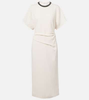 Robe midi en lin mélangé | Brunello Cucinelli