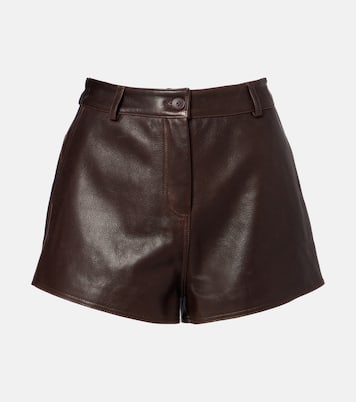 Leontine leather shorts | Nour Hammour