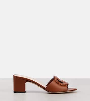 Interlocking G leather mules | Gucci