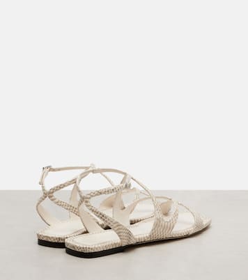 Ayla snake-effect leather sandals | Jimmy Choo