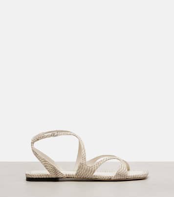 Ayla snake-effect leather sandals | Jimmy Choo