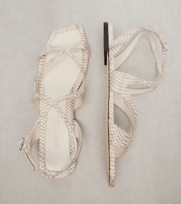 Ayla snake-effect leather sandals | Jimmy Choo