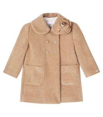 Floral-appliqué coat | Monnalisa