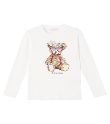 T-shirt en coton mélangé à ornements | Monnalisa