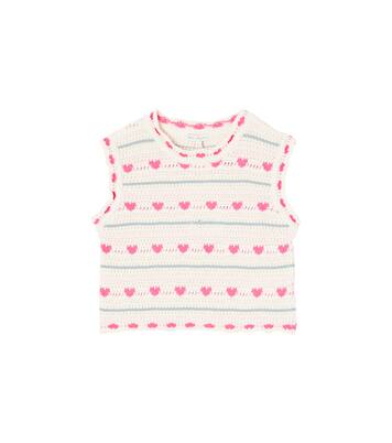 Josie crochet cotton and wool vest | Bebe Organic