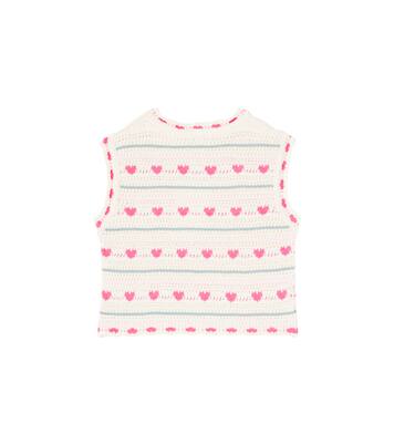 Josie crochet cotton and wool vest | Bebe Organic