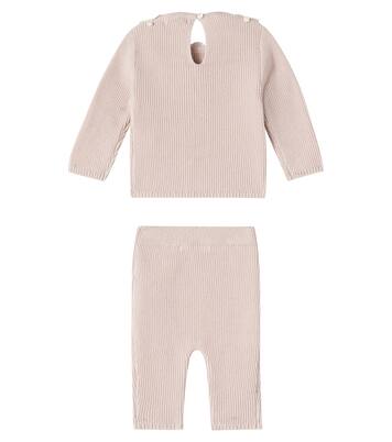 Baby Lucette set of cotton sweater and pants | Bebe Organic