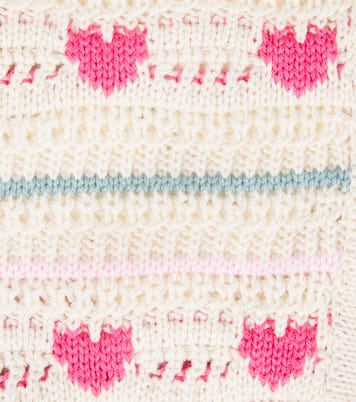 Baby Josie crochet cotton and wool bonnet | Bebe Organic