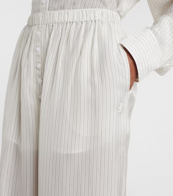 Brenna sheer striped wide-leg pants | The Frankie Shop