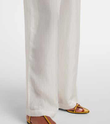 Brenna sheer striped wide-leg pants | The Frankie Shop