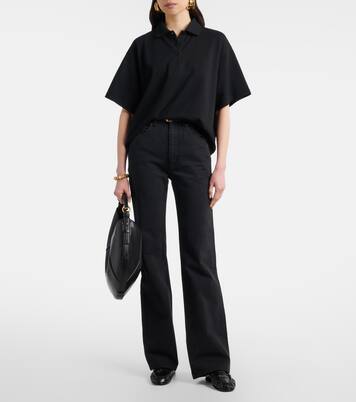 Cassandre cotton-blend piqué polo shirt | Saint Laurent