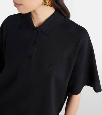 Cassandre cotton-blend piqué polo shirt | Saint Laurent
