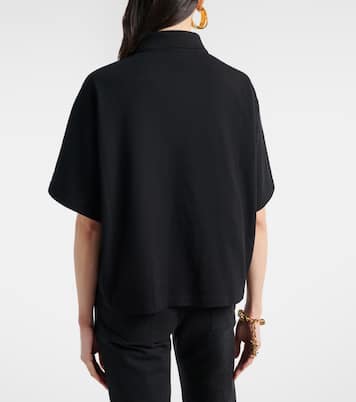 Cassandre cotton-blend piqué polo shirt | Saint Laurent