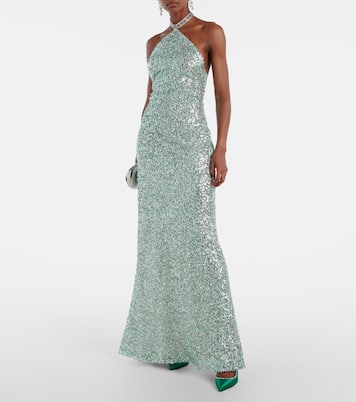 Soave Crystal 105 bow-detail satin pumps | Aquazzura