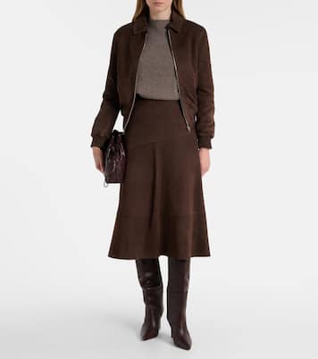 Bomberjacke aus Veloursleder | Yves Salomon