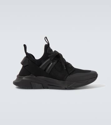 Jago leather-trimmed sneakers | Tom Ford