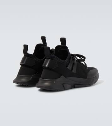 Jago leather-trimmed sneakers | Tom Ford