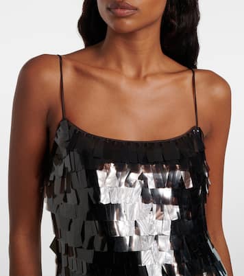 Robe longue Mesa en satin à sequins | Staud