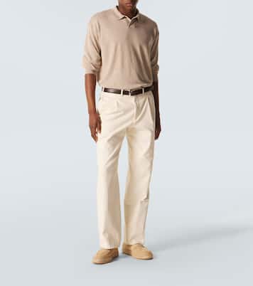 Loafers aus Veloursleder mit Jute | Giorgio Armani