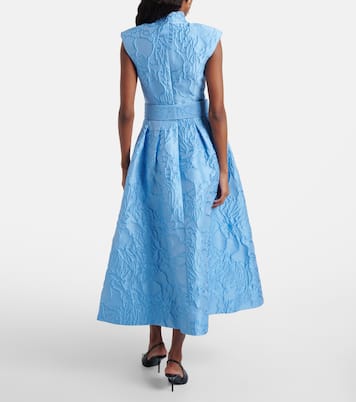 Aegir belted jacquard midi dress | Rebecca Vallance