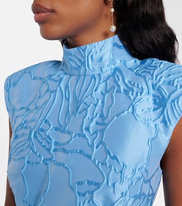 Aegir belted jacquard midi dress | Rebecca Vallance