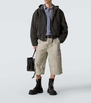 Veste bomber à capuche en coton mélangé | Balenciaga