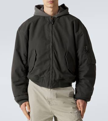 Veste bomber à capuche en coton mélangé | Balenciaga