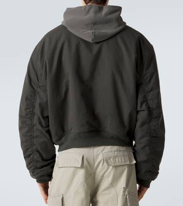 Veste bomber à capuche en coton mélangé | Balenciaga