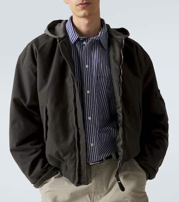 Veste bomber à capuche en coton mélangé | Balenciaga