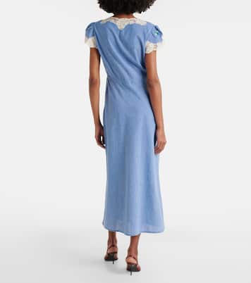 Amari floral lace-trimmed midi dress | Rixo