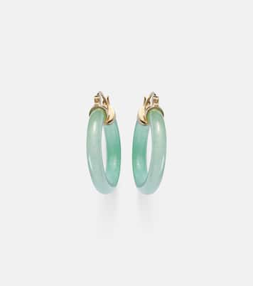 Boucles d’oreilles en or 14 ct et jade | Mateo