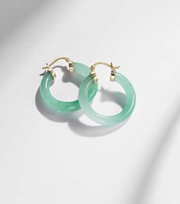Boucles d’oreilles en or 14 ct et jade | Mateo