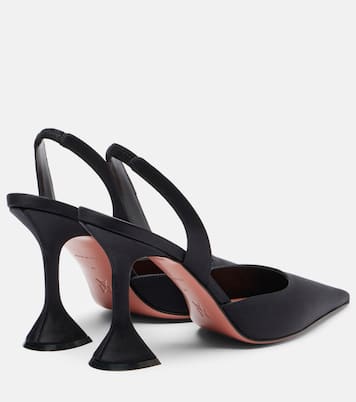 Pumps slingback Holli 95 in raso | Amina Muaddi