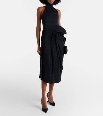 Pumps slingback Holli 95 in raso | Amina Muaddi